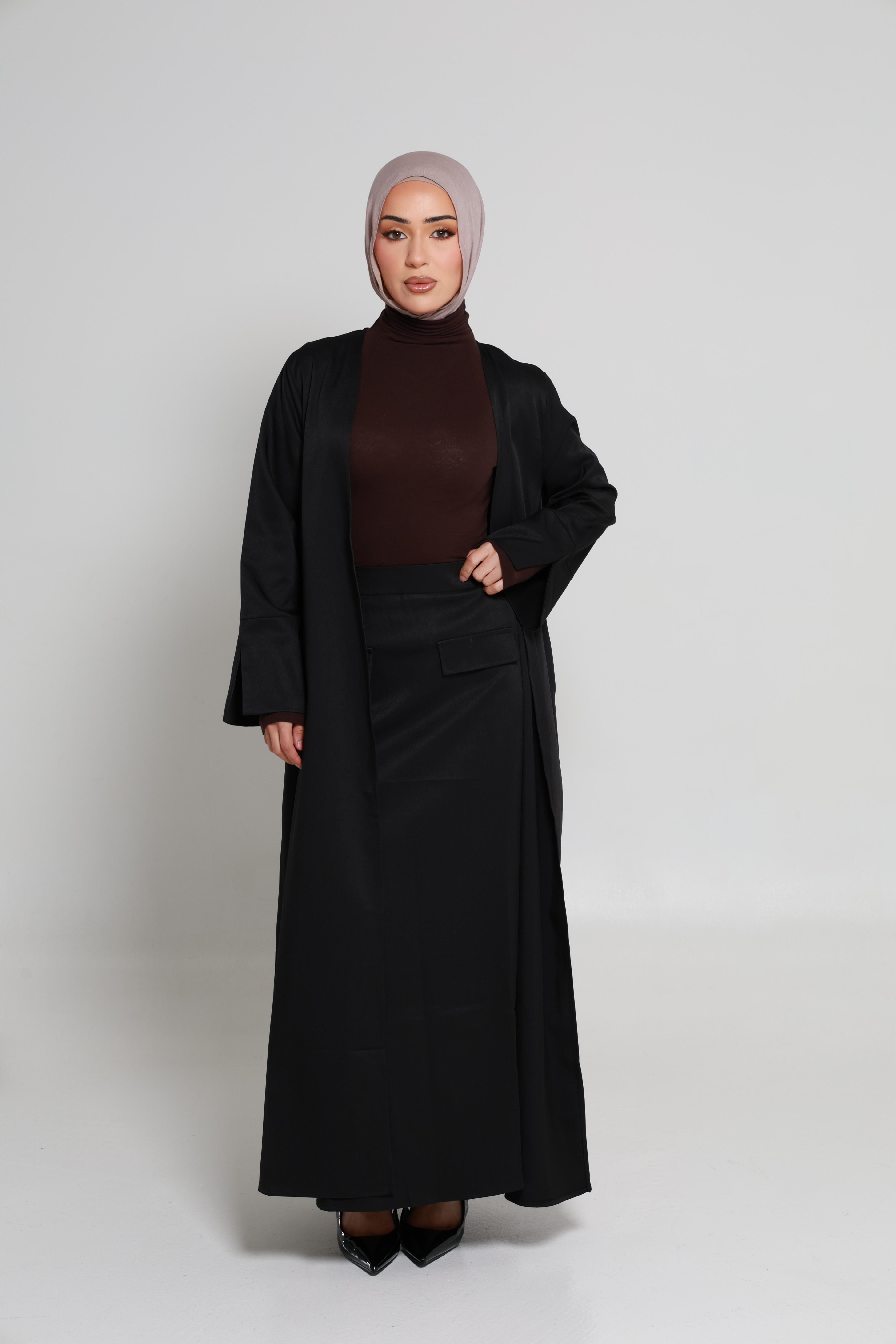Black Two-Piece Skirt Set