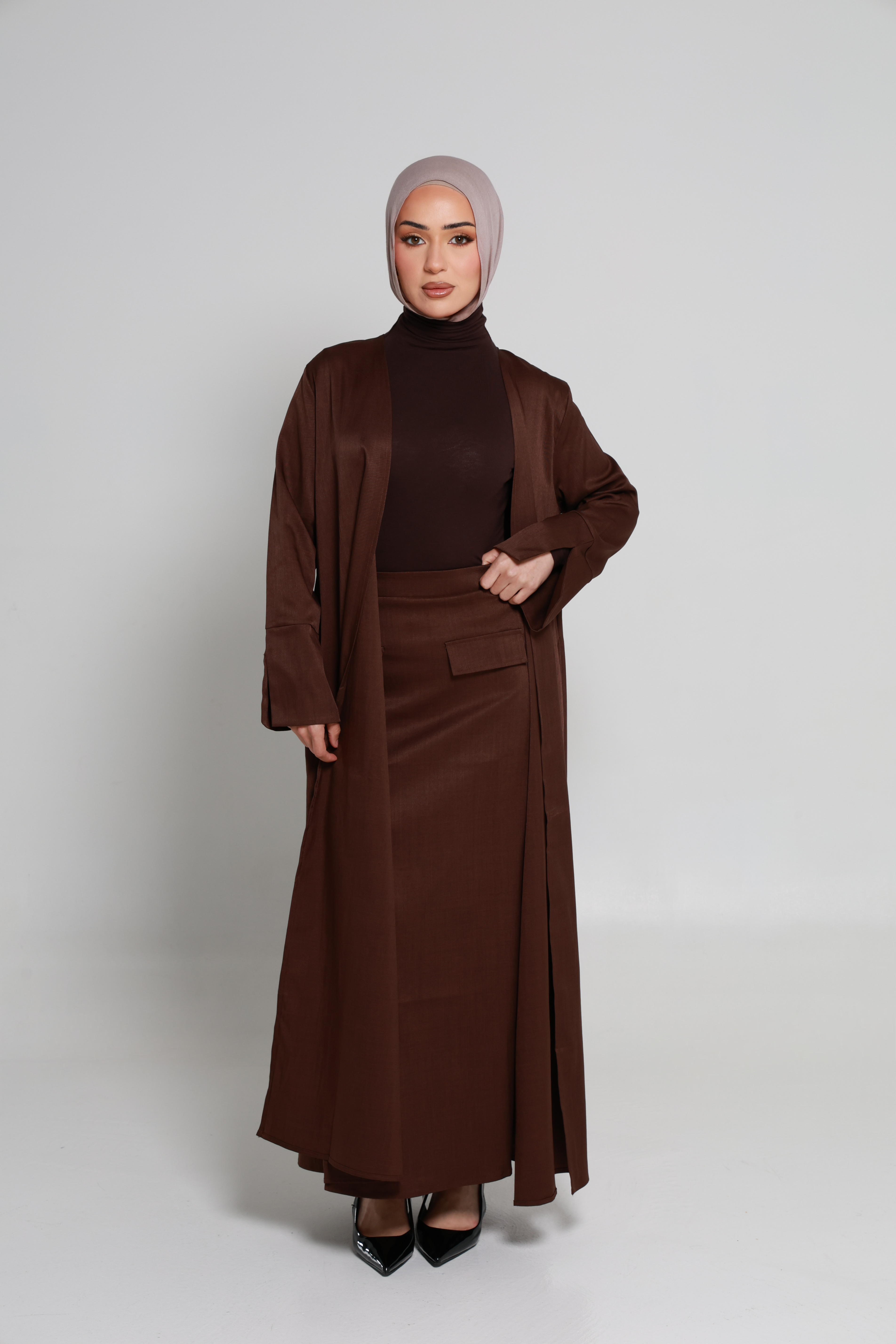 Black Two-Piece Skirt Set
